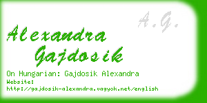 alexandra gajdosik business card